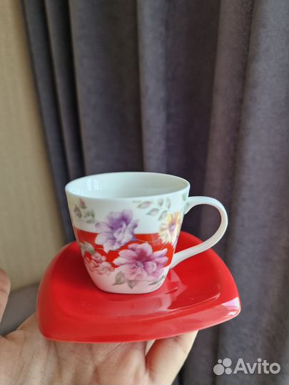 Набор кофейных чашек с блюдцами вместимость 70 мл