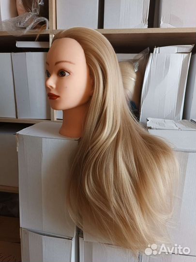 Голова учебная с волосами