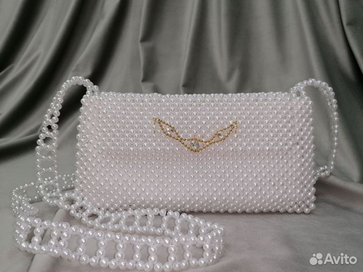 Клатч ручная работа, из бусин