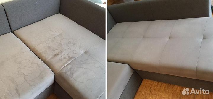 Химчистка углового дивана