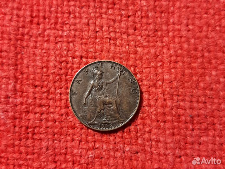 Монета / фартинг Британия/ Эдвард7. 1902 гб