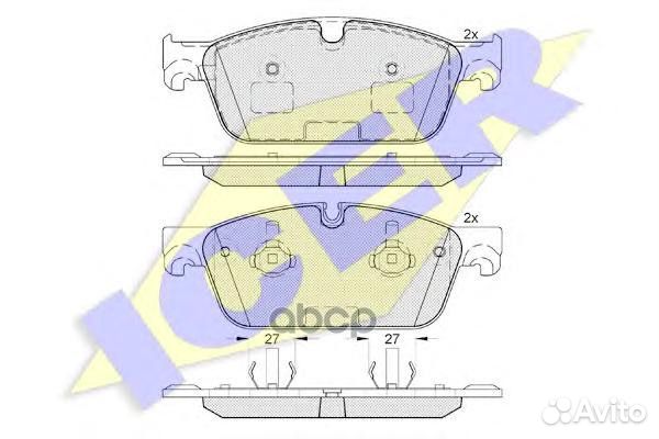 182105 колодки дисковые передние MB GL X166 3