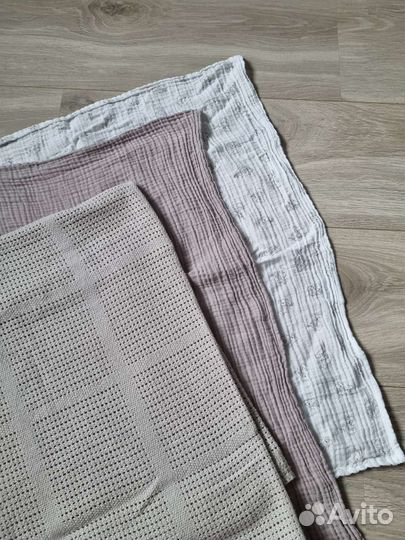 Муслиновые пеленки и покрывало h&m