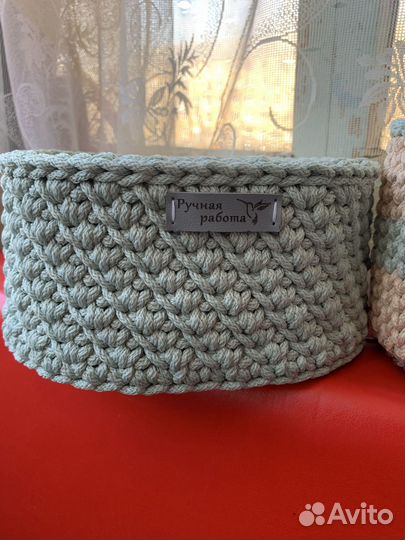 Вязаные корзины