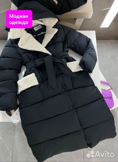 Пуховик зимний длинный женский 42 52