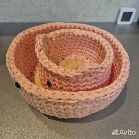 Корзинки вязаные 2 шт