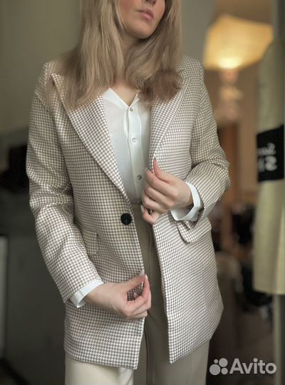 Жакет бежевый женский оверсайз новый пиджак