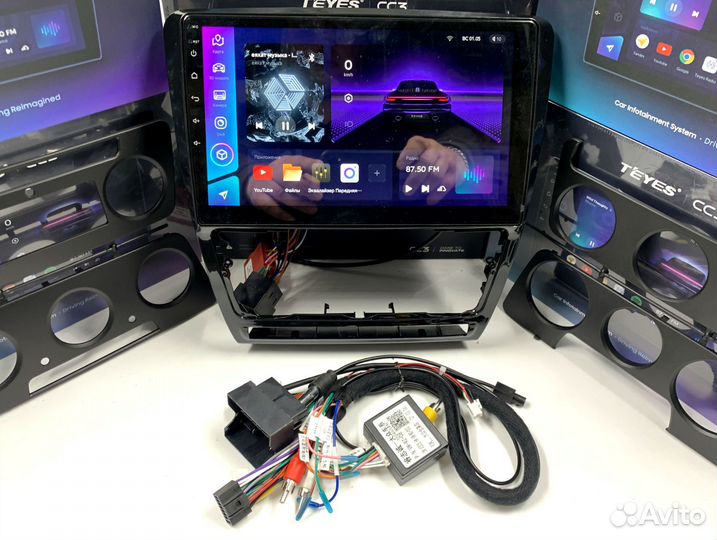 Магнитола на андройде Teyes CC3 4/64 для Skoda