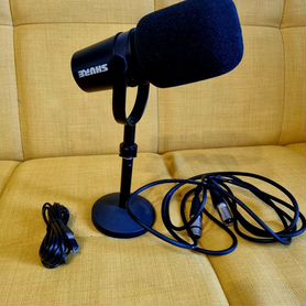 Студийный микрофон shure mv7 podcast microphone