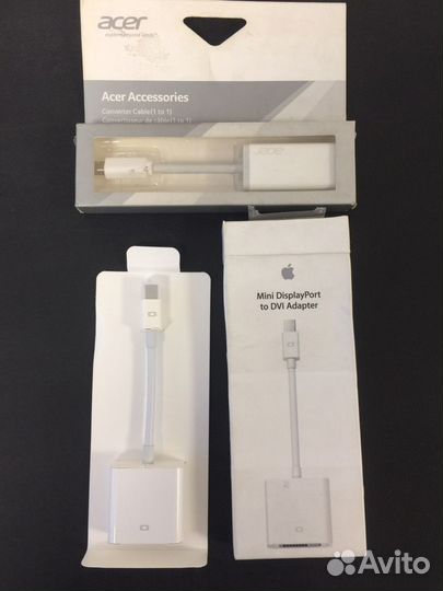 Переходник Apple и Acer для второго монитора