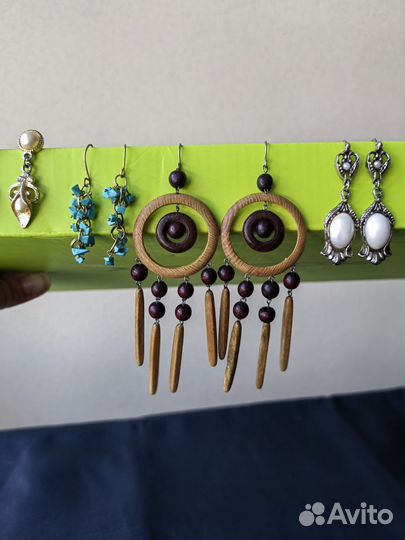 Жемчуг Бирюза Бижутерия Серьги