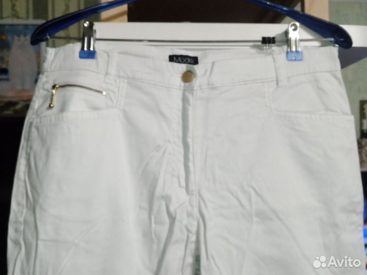 Брюки джинсовые, белые, новые, 50 / 52 р