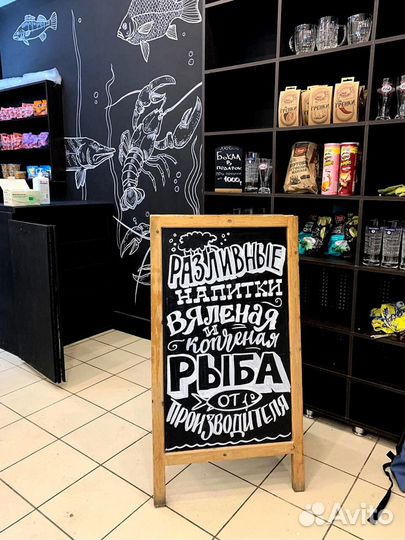 Роспись меловых досок, стен, витрин. Леттеринг