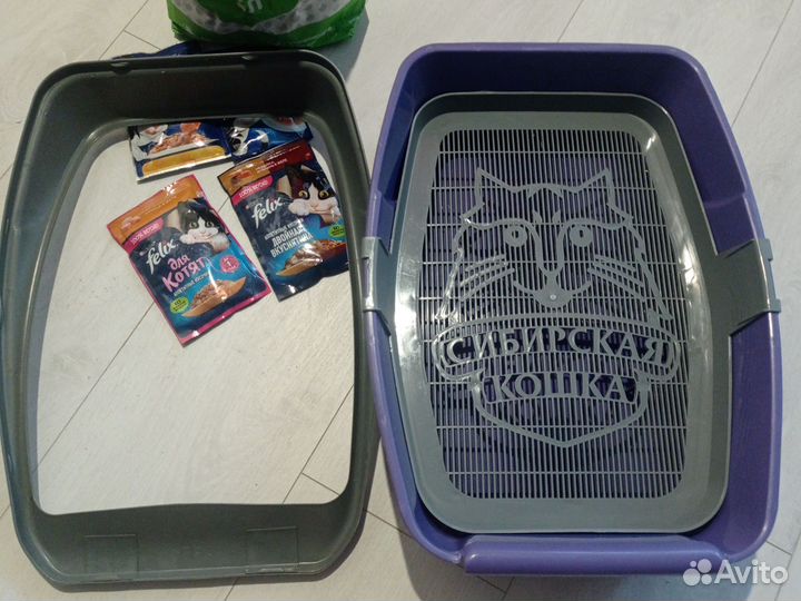 Туалет для кошки с бортиком Евро 44*32*16