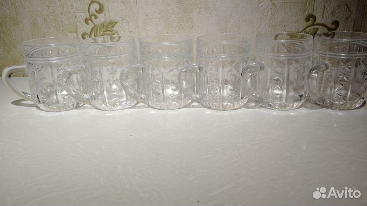 Оригинальные хрустальные бокалы времен СССР