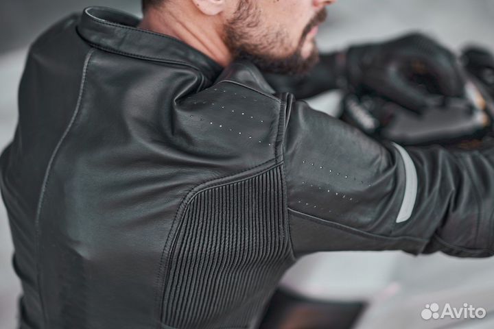 Мотокуртка кожаная Shima Hunter+2.0 черн/коричн