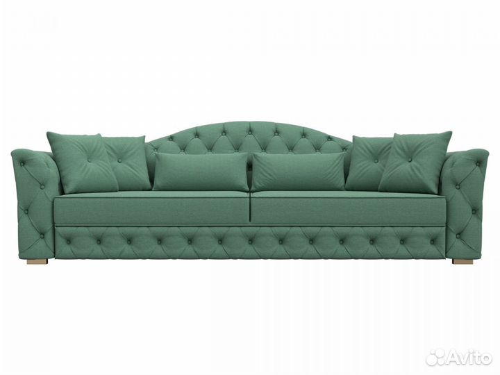 Диван прямой Артис, рогожка, амур зеленый. Москва