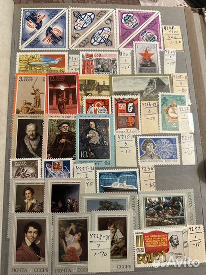 Почтовые марки чистые в альбоме СССР