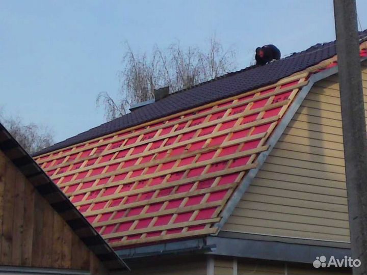 Ремонт замена кровли утепление и замена обрешётки