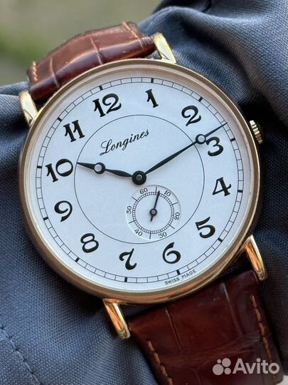 Золотые часы Longines Heritage Classic 39мм 18к