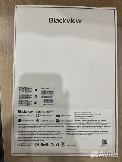 Планшет Blackview Tab 15 Pro 8/256GB, уценкa