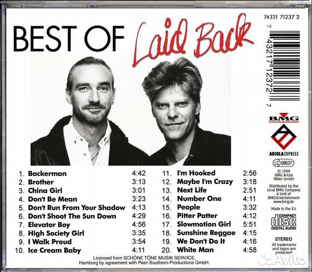 Laid Back Best Of 1999 / 2013 Uptimistic Music CD