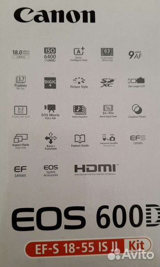 Фотоаппарат canon EOS 600D