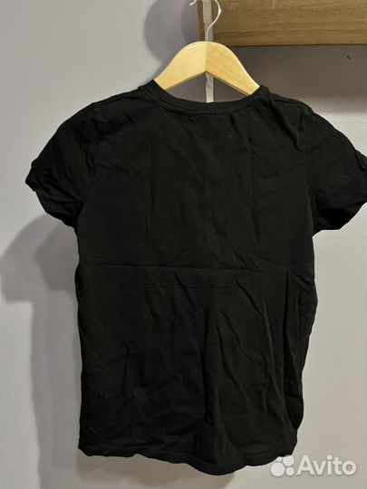 Футболка женская с принтом черная 40-42