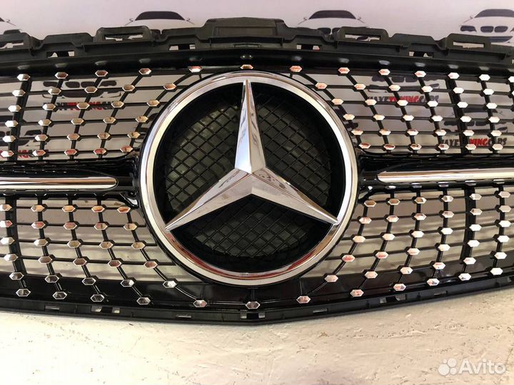 Решетка радитора Mercedes C W205 Diamond дорест