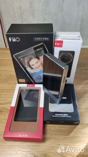 Fiio x7 с AM2 + пульт Fiio RM1+ чехол. Комплект