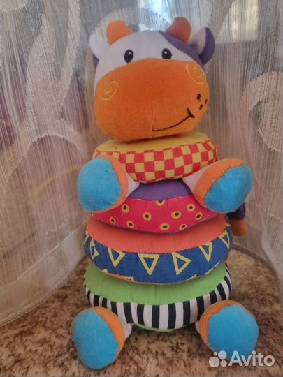 Пирамидка мягкая в виде коровы