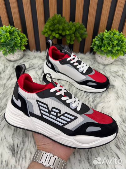 Кроссовки мужские Emporio Armani текстиль кожа