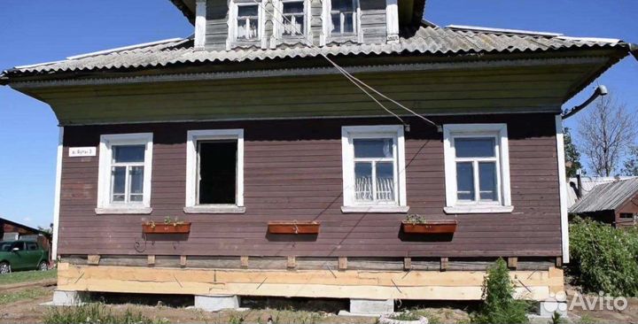Подъём домов, ремонт фундаментов, замена венцов