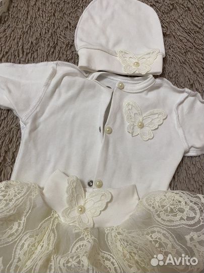 Комплект на выписку для девочки лето