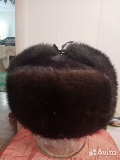 Шапка норковая ушанка