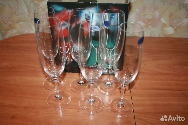 Набор бокалов для шампанского olivia 6 штук