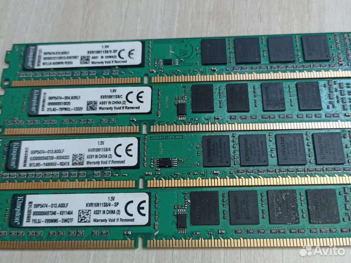 Оперативная память ddr3 4 gb kingston 1600