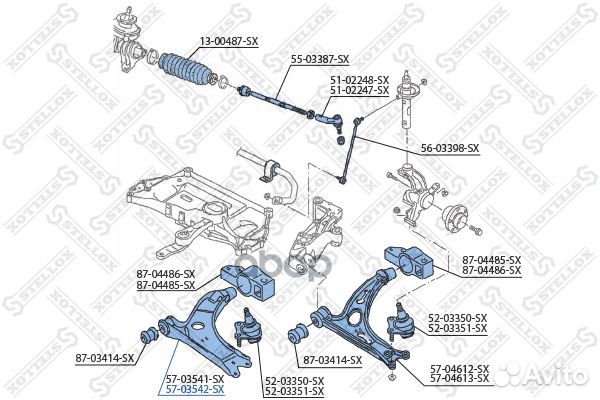 Рычаг нижний правый Audi A3 03, VW Golf 5 03