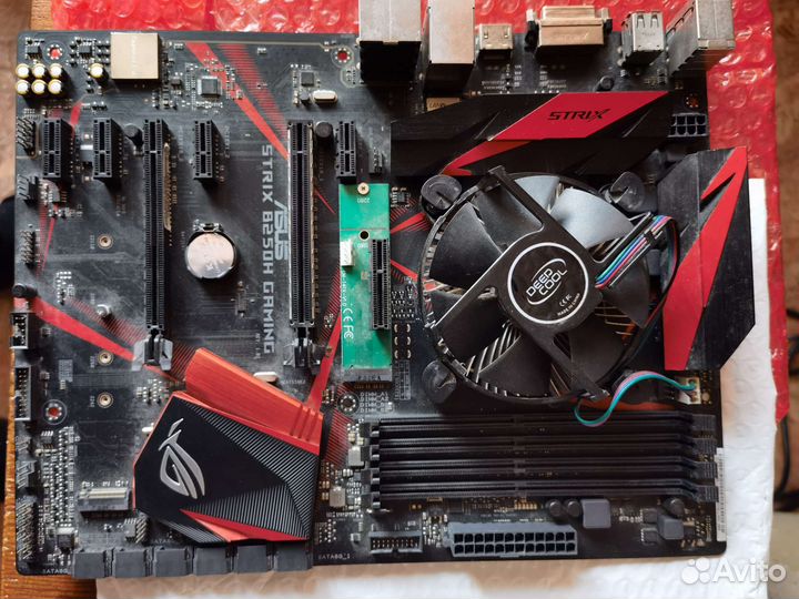 Материнская плата Asus strix B250H gaming + G4400