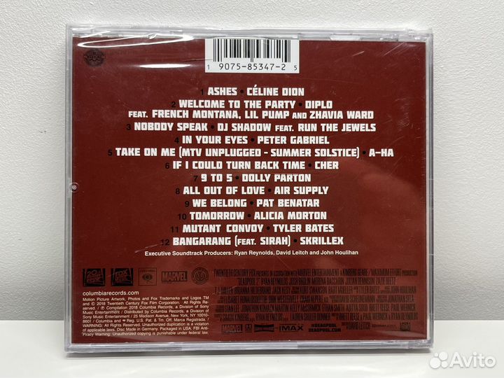 CD Deadpool 2 soundtracks