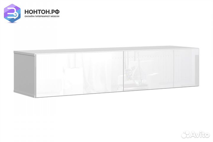 Тв-тумба somero белый / белый глянец