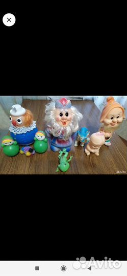 Игрушки СССР резиновые.Гномы Хоттабыч
