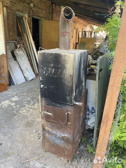 Печь для бани с баком б/у