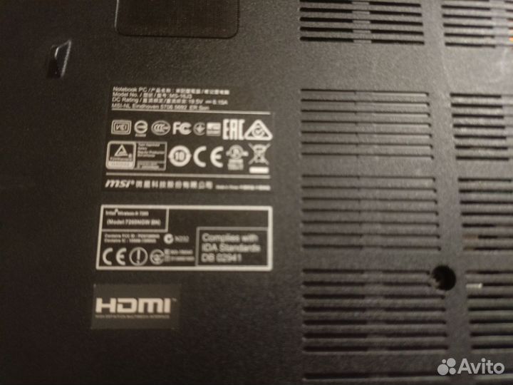 Ноутбук msi Ms 16j3