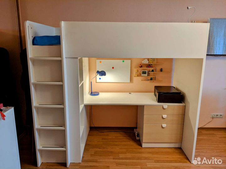 Кровать чердак IKEA смостад