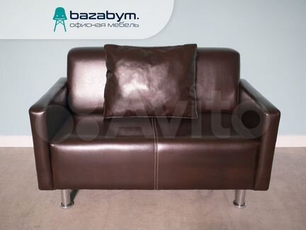 Подушка для дивана экокожа, коричневый