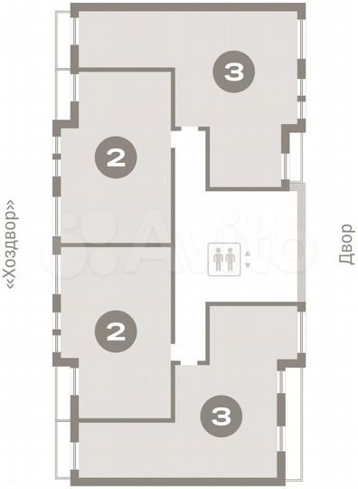 2-к. квартира, 60,2 м², 9/17 эт.