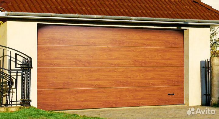 Секционные ворота с монтажом