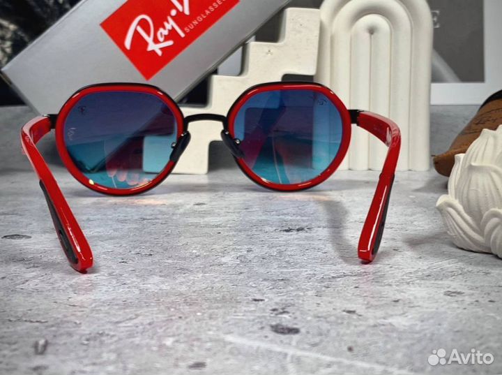 Очки Ray Ban красный градиент