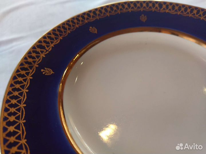 Тарелки кобальт лфз лотос СССР
